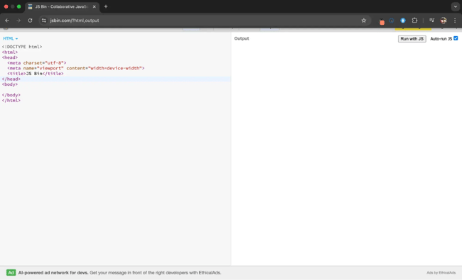 best online html and css editor jsbin