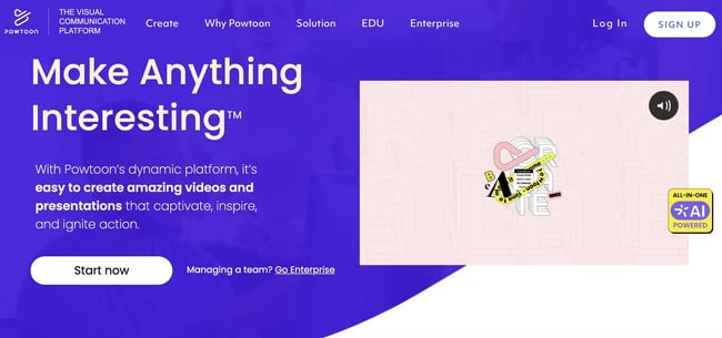 best presentation software, powtoon