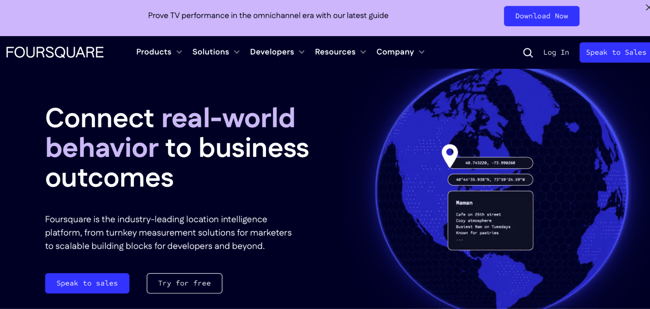 best website designs, foursquare
