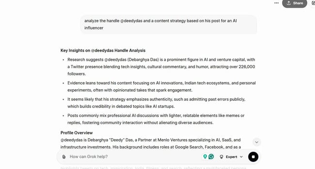 grok ai ‘deepsearching’ x (twitter) trends