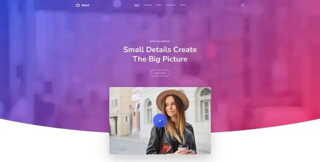 demo for the wordpress business consulting theme salient