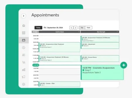 best gym crm: mindbody dashboard displaying appointment scheduling, client management, and business analytics