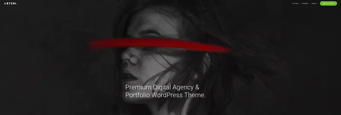 best digital agency website template: Artem digital agency wordpress theme