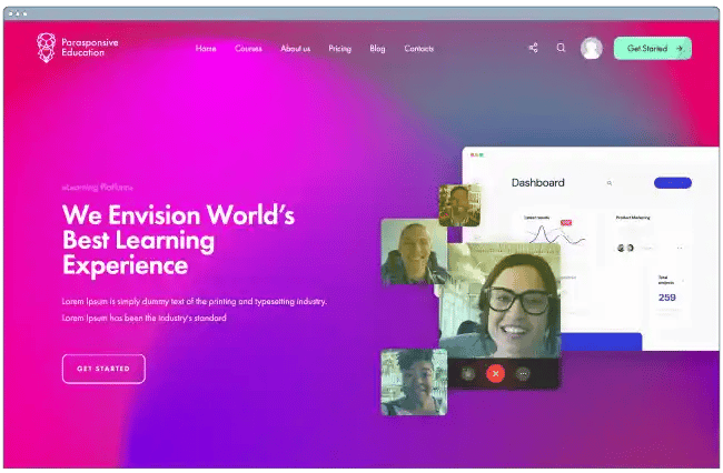 one page website template: parasponsive