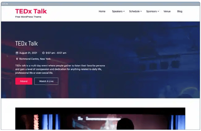 one page website template: one page conference