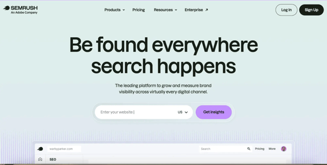 SEMRush as one of the best rank tracking software options for advanced SEO and PPC tracking
