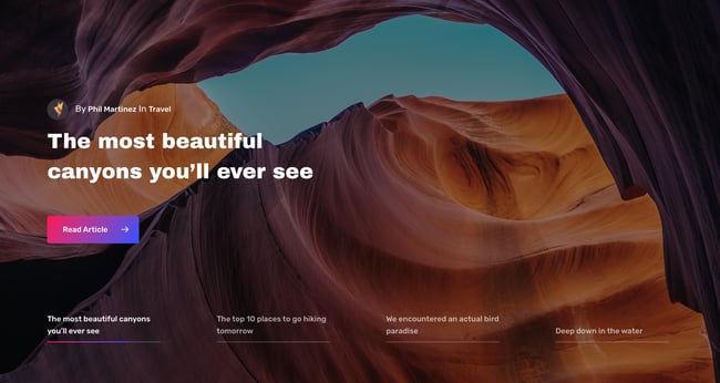 demo of the tech blog wordpress theme salient