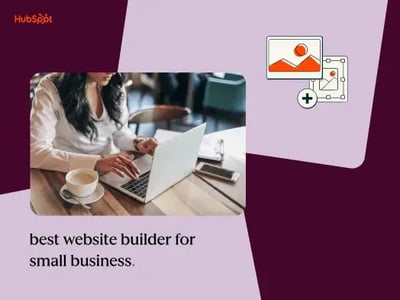 Woman searches for best website builder for small business on her laptop
