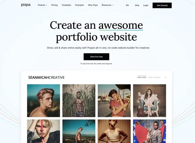 Pixpa-HomePage