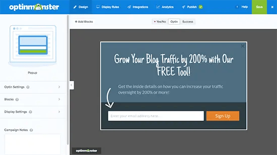 Optin Monster wordpress plugin