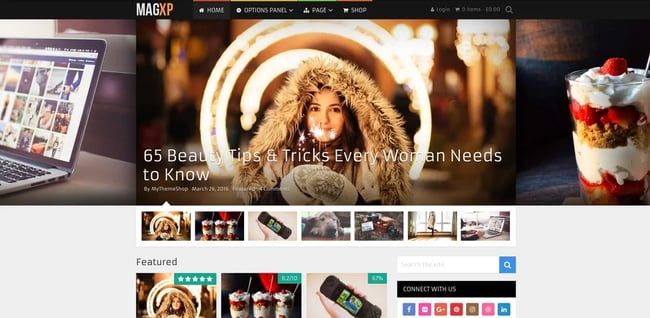 demo of the wordpress theme for adsense magxp