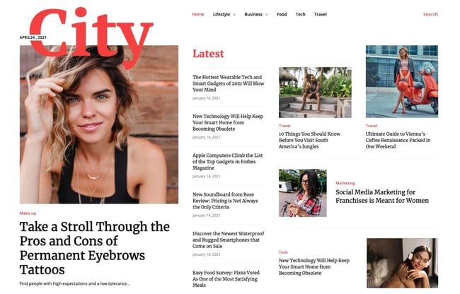 demo of the wordpress theme for adsense newspaper