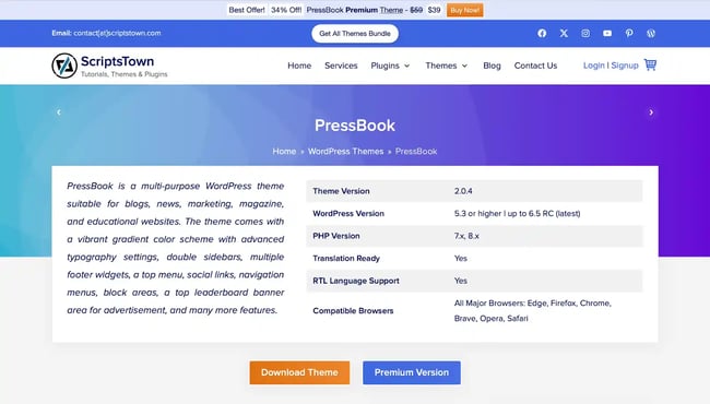 best wordpress theme for comics, Pressbook