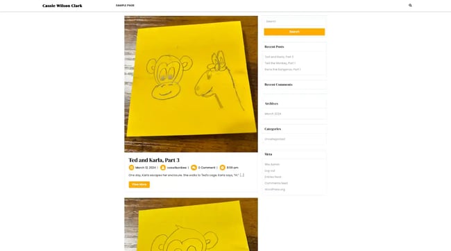 best wordpress theme for comics, Artist Portfolio