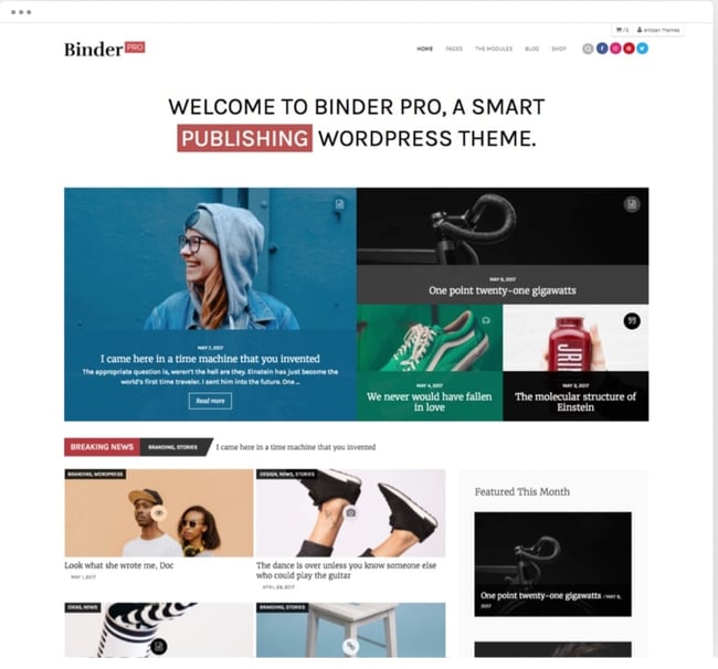 wordpress affiliate marketing themes; Binder PRO