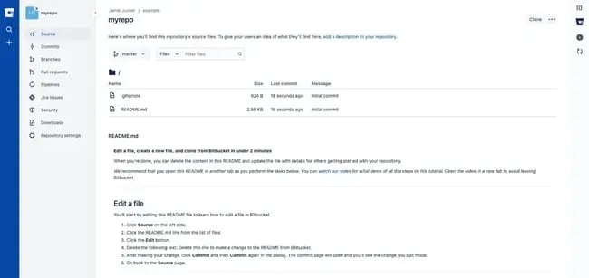 bitbucket dashboard