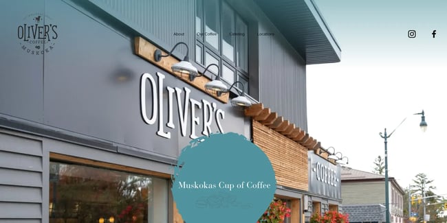 black fox coffee co. coffee shop website design