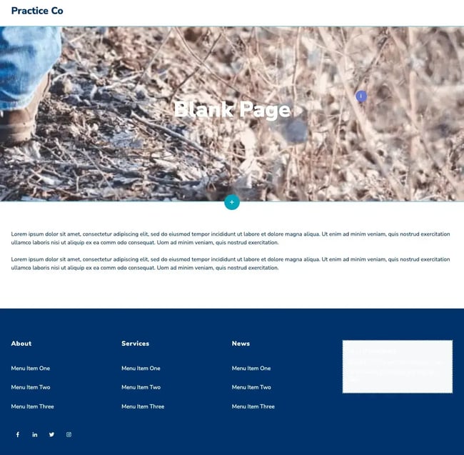 blank landing page template, hubspot