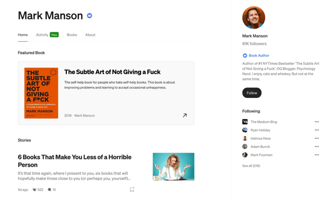 medium blog example