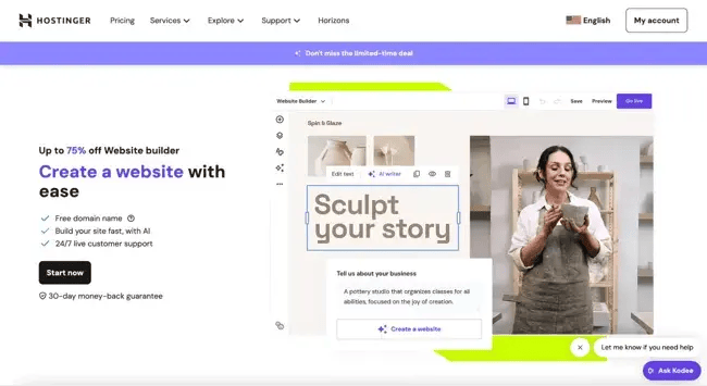 Hostinger �� a blogging platform for beginners