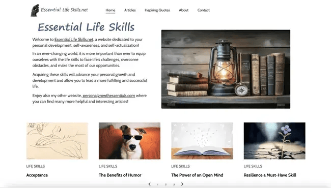 A blogging platform example in action