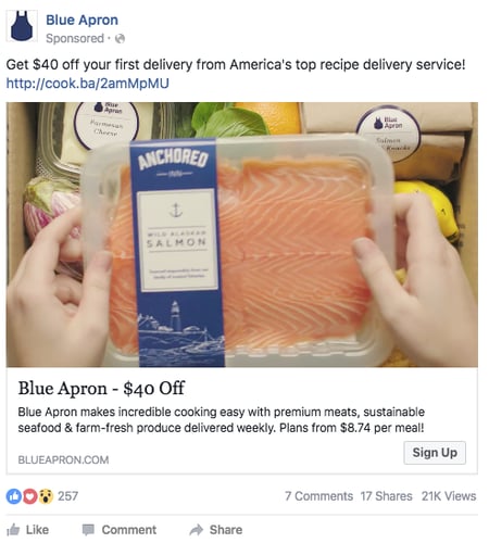 how to write better fb headlines - blue apron