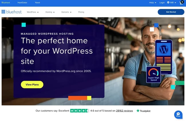 bluehost wordpress hosting dashboard, blog hosting