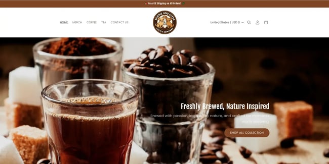bonnie & clyde coffee coffee shop website