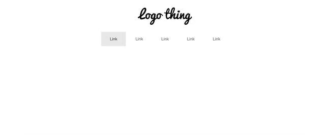 example of customized Bootstrap navbar with logo centered and above nav links