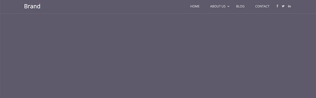 Example of customized bootstrap navabr that is transparent but turns a solid white on scroll