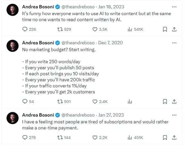 Andrea Bosonis posts on X
