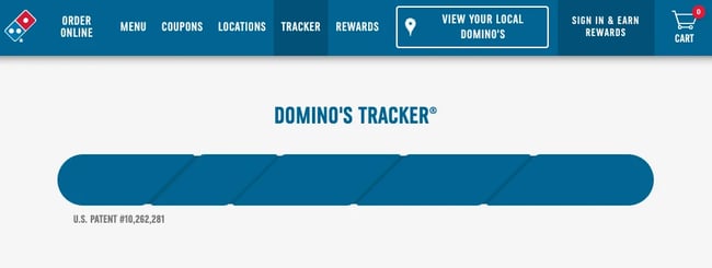 branded search example, Dominos
