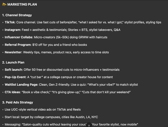 brand strategy for a makeup company using AI