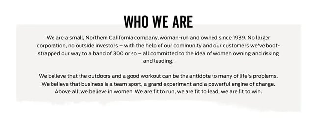 brand voice, title nine copy about their brand