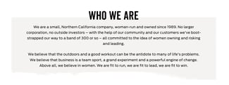 brand voice, title nine copy about their brand