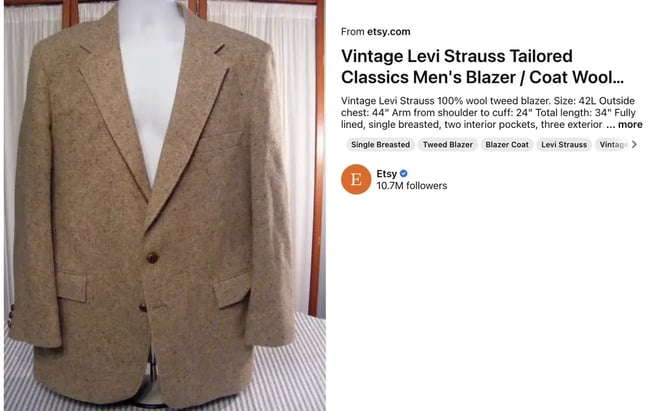 a Levi’s Tailored Classics suit on pinterest
