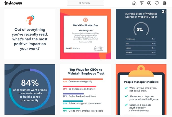An example of Instagram branding.