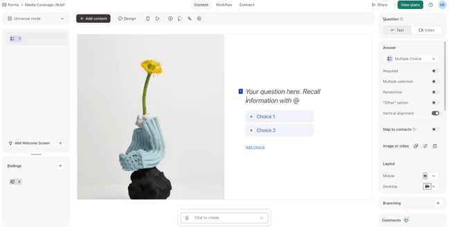 brand tracking tools for scaling companies: typeform