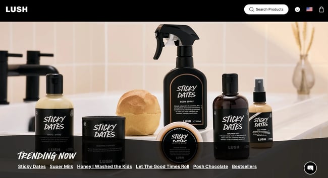 branding consistency, lush