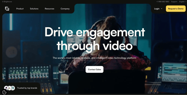 brightcove homepage, brightcove