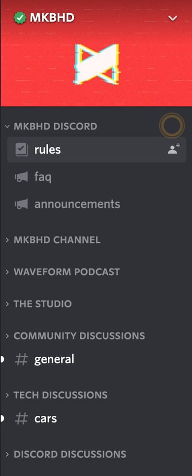 marques brownleee discord sidebar channels example
