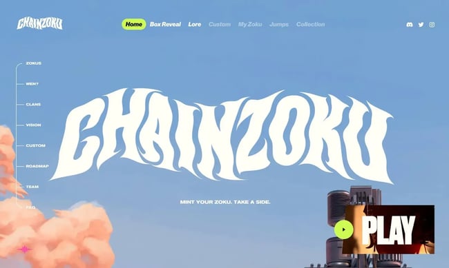 brutalist web design, chainzuko