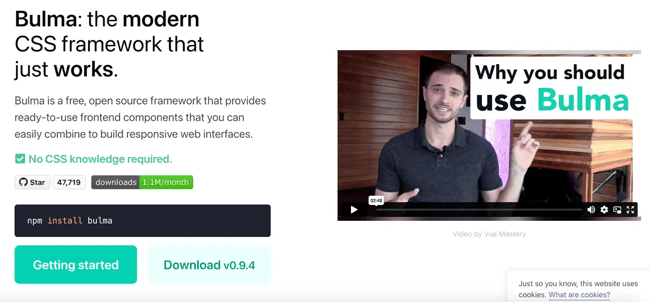 css framework, bulma