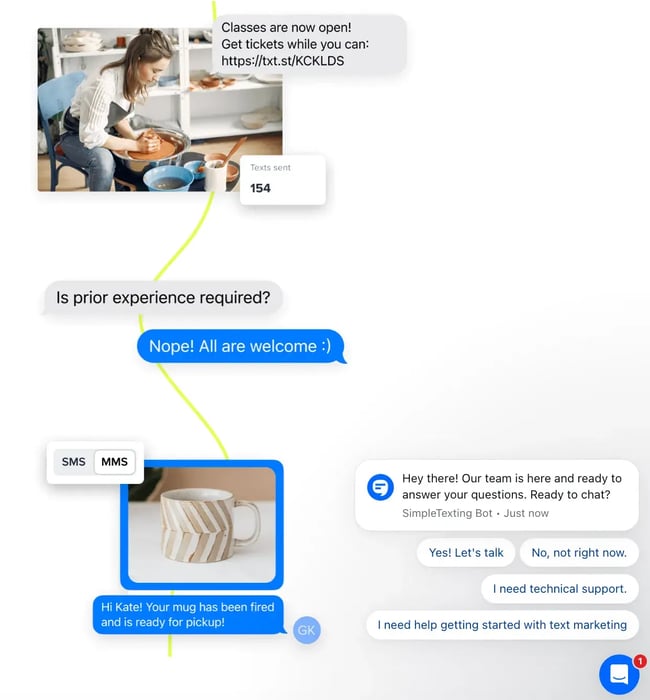 business texting tools, simpletexting