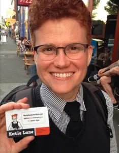 A business card example with a cartoon likeness showing a snippet of someones uniqueness