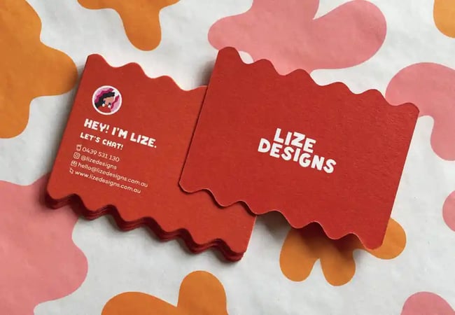 A graphic designer's business card that shows the designer knows what theyre doing.