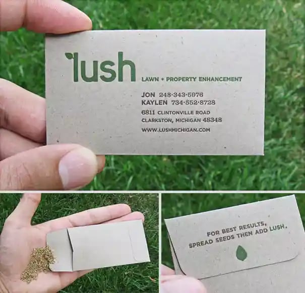 A business card with a clear brand narrative.