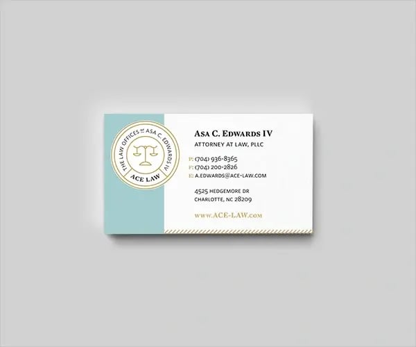 An example of a business card with a job title.