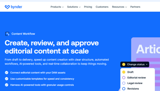 bynder content workflow, content automation