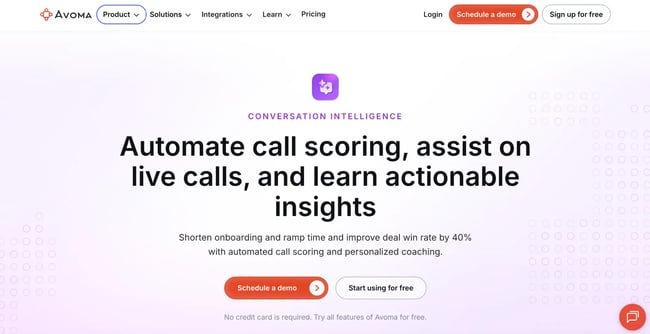 call recording software for small business, Avoma